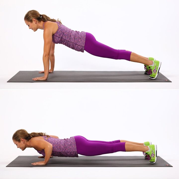 flexiones para agrandar los senos